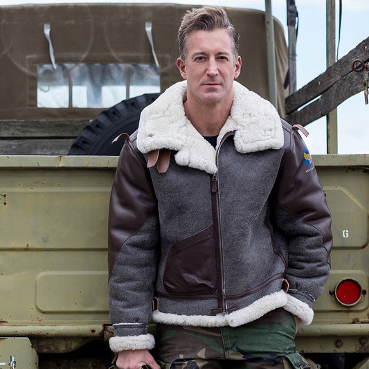 B3 Bomber Jacket-Shearling Jacket-Sheepskin Jacket-Pilot Jacket