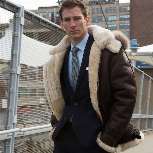 B3 Bomber Jacket-Shearling Jacket-Sheepskin Jacket-Pilot Jacket