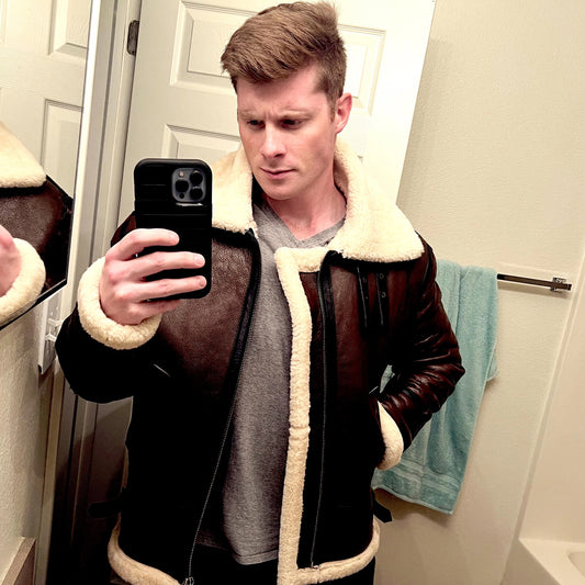 B3 Bomber Jacket-Shearling Jacket-Aviator Jacket-Pilot Jacket