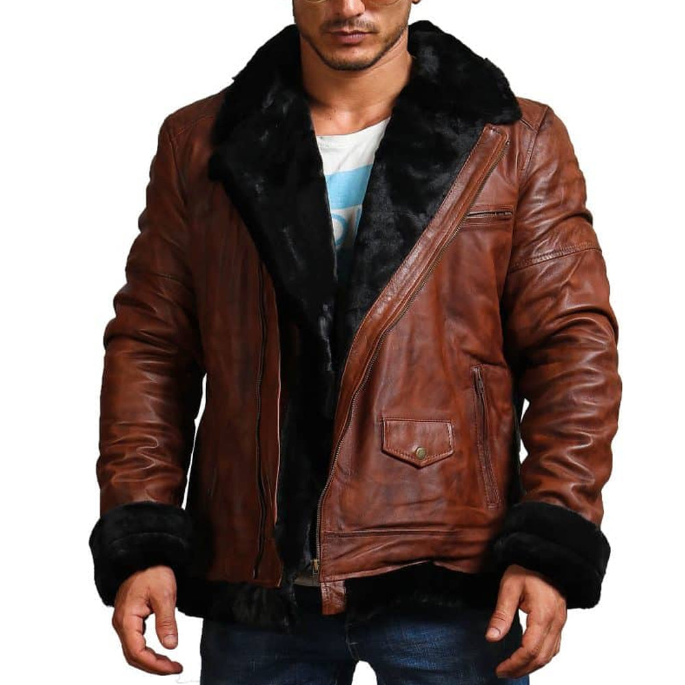 B3 Bomber Jacket-Shearling Jacket-Military Jacket-Pilot Jacket