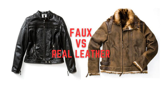 Faux Leather vs Real Leather Jackets – A detailed comparison of durability, style, cost, and benefits to help you choose the perfect jacket for your needs.