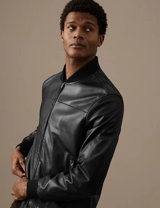 Leather Bomber Jacket-Pilot Jacket