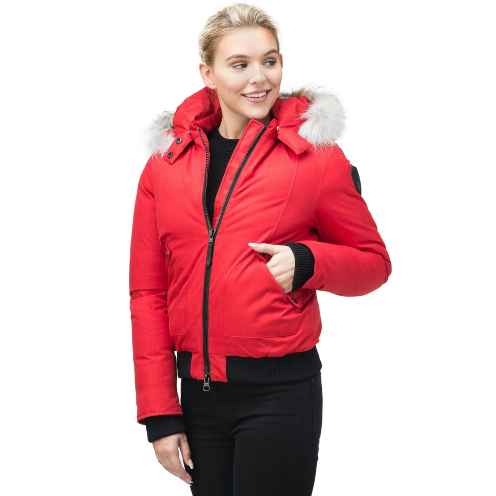 V Bomber Jacket LeatherJacket Bubble Jacket Sheepskin Jacket