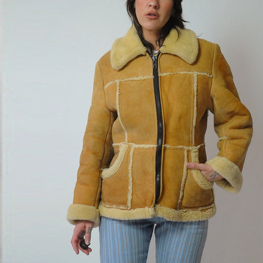 Shearling Leather Jacket-Sheepskin Jacket-Aviator Jacket
