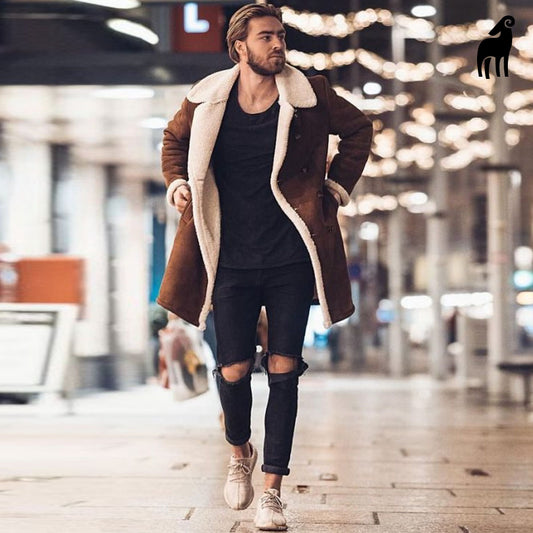 Shearling leather jacket-sheepskin jacket