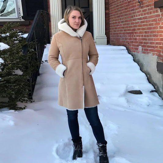Sheepskin Leather Coat-Shearling Coat-Trench Coat-Aviator Coat