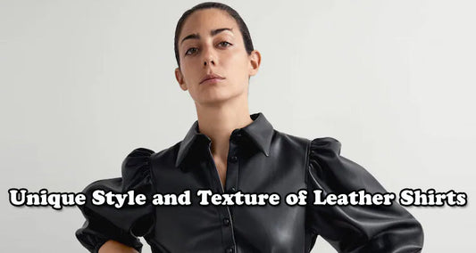 A stylish leather shirt showcasing its unique texture and design, highlighting the rich grain and versatility of leather fashion.