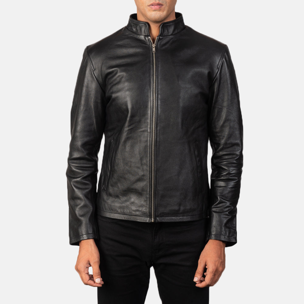 New Alex Black Motorbike Racing Moto Leather Biker Jacket For Men