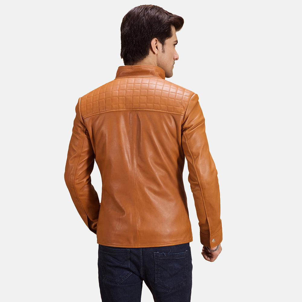 New Men Brown Moto Riding Leather Biker Jacket