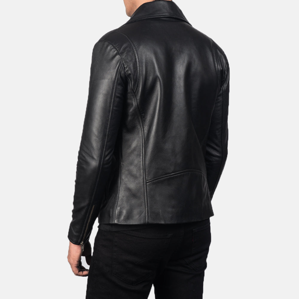 New Men Black Racing Motorbike Moto Leather Biker Jacket
