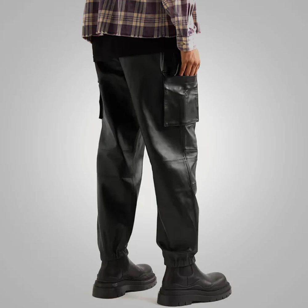 Men's Biker Leather Sheepskin Pants