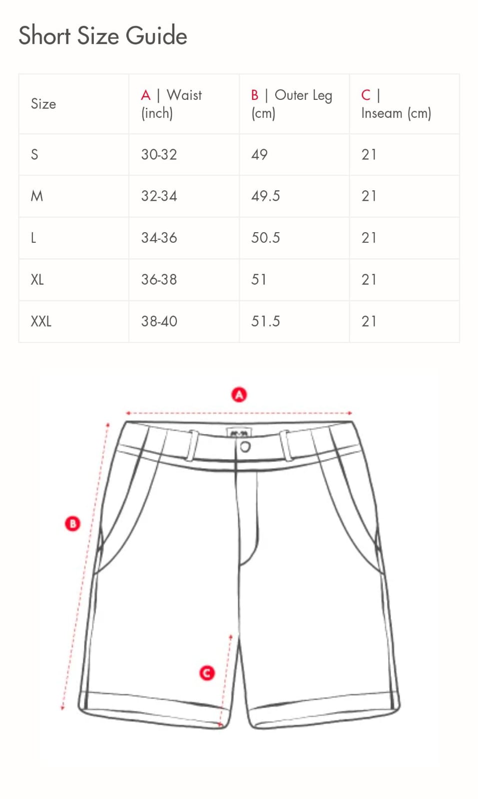 New Men's Real Lambskin Leather Beige Edgy Look Shorts Size Chart