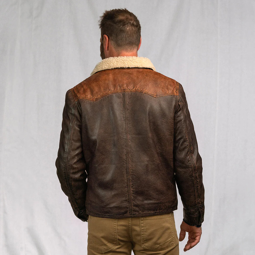 Brown Sheepskin Pilot Shearling B3 Leather Jacket