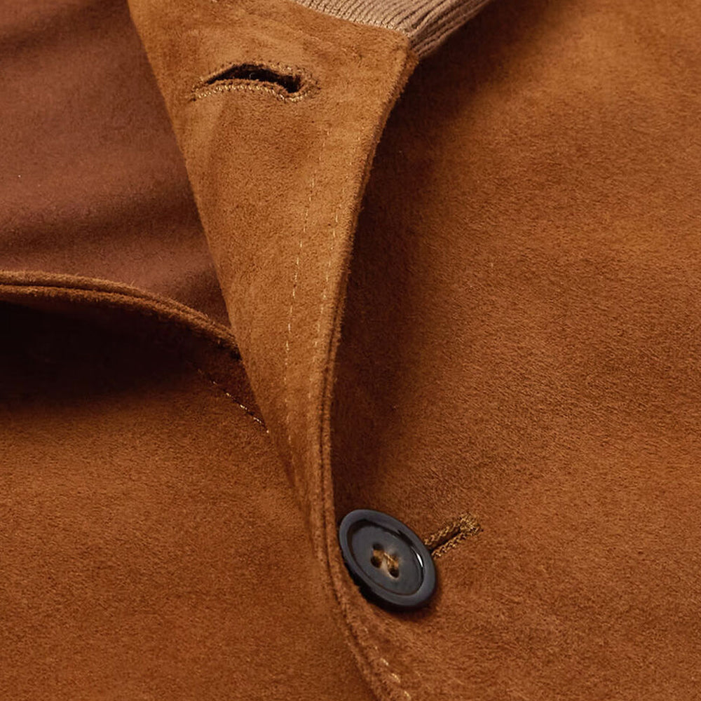 Men's Western A1 Bomber American jacket Real Cowboy Suede Leather Shirt