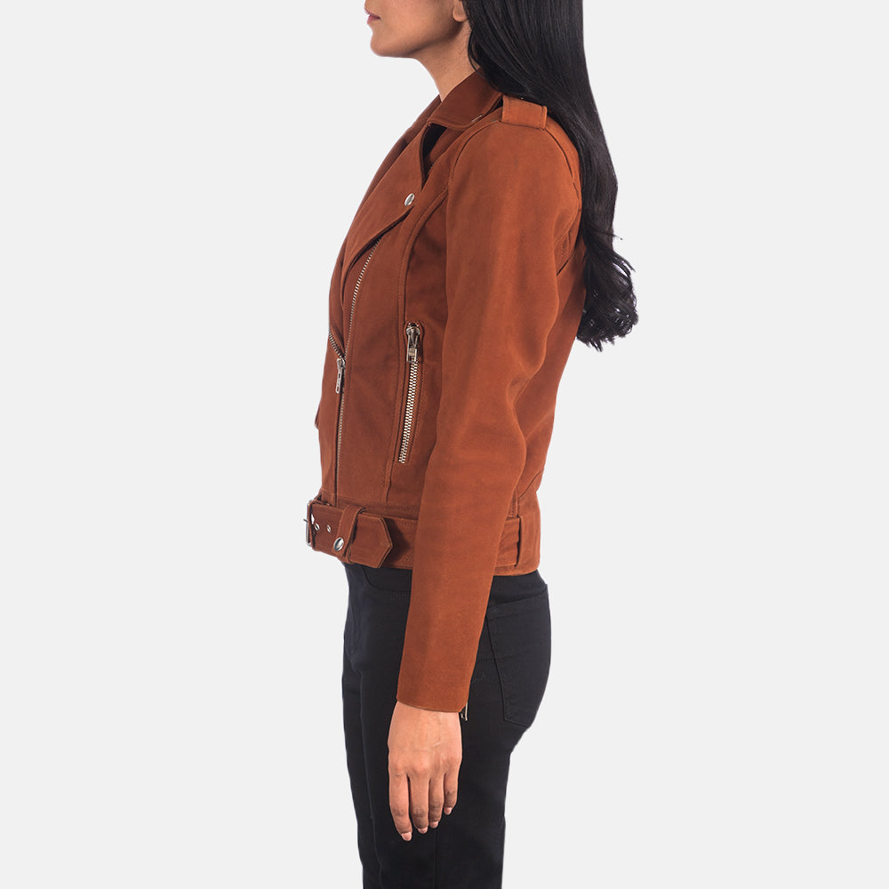 New Alison Belted Western Women Suede Jacket