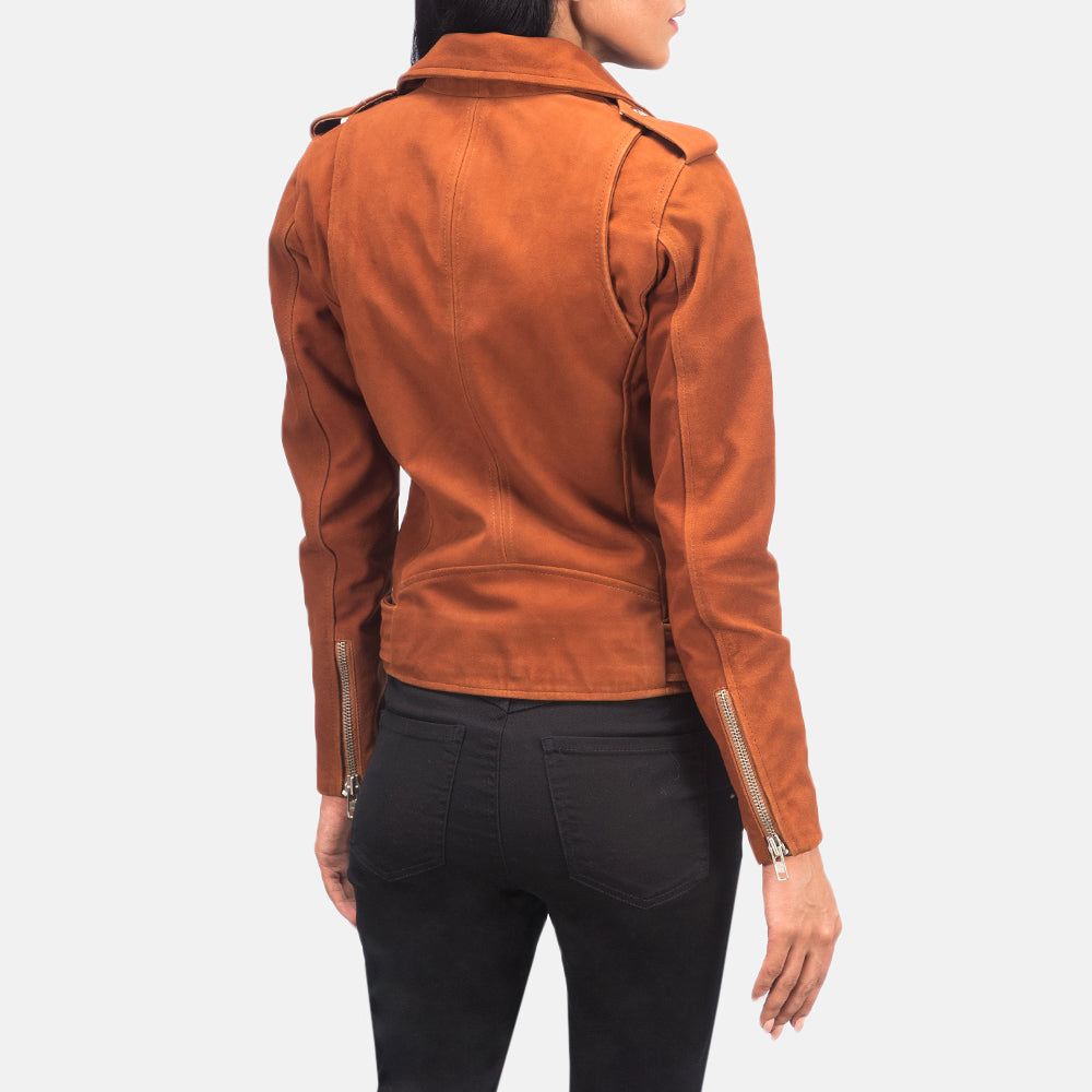 New Alison Brown Western Women Suede Jacket
