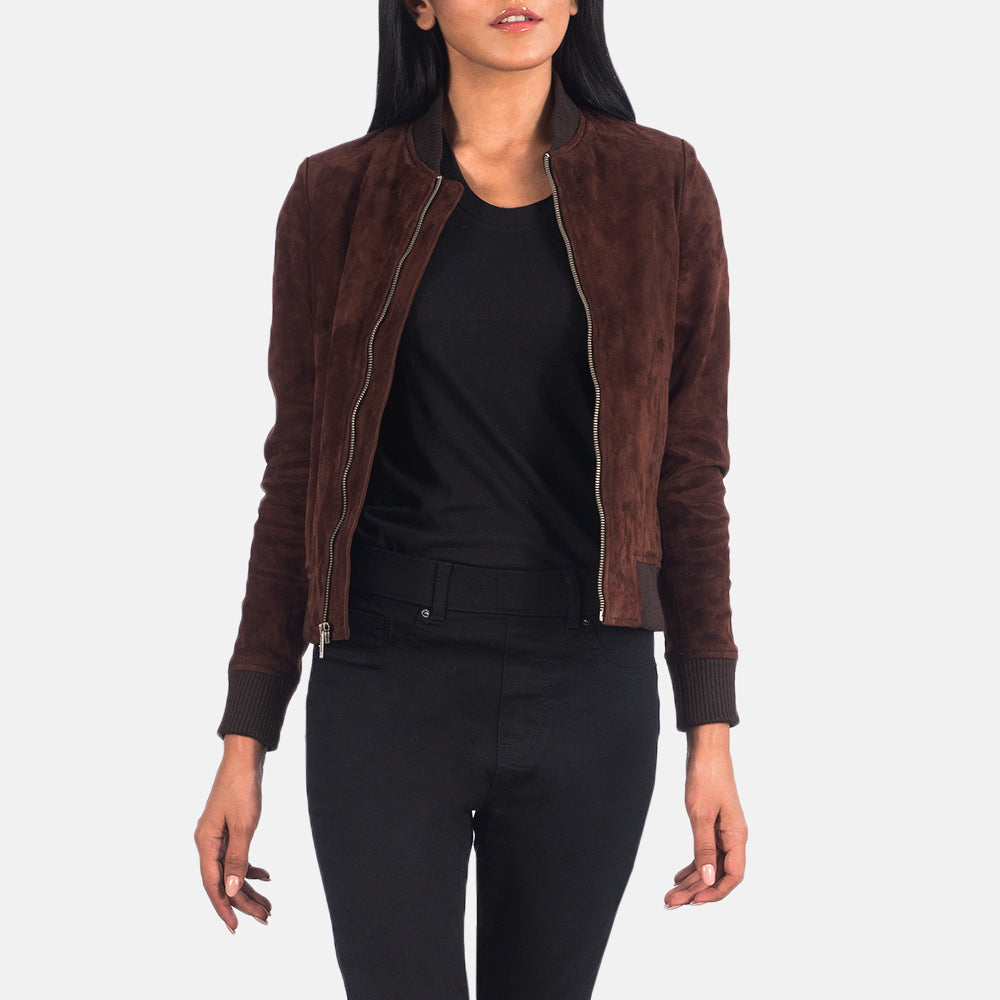 New Bomber Western Women's Suede Leather Jacket