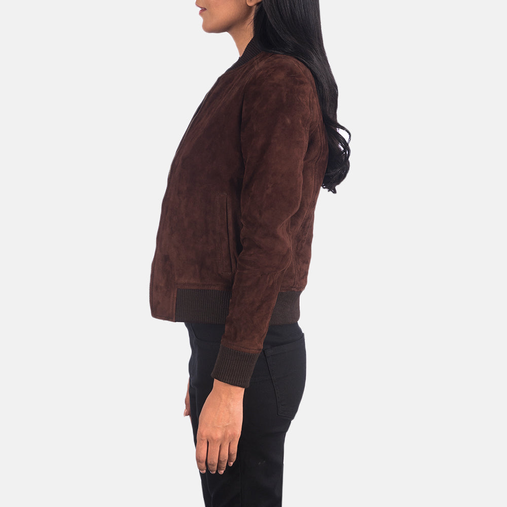 New Brown Western Women's Suede Leather Jacket