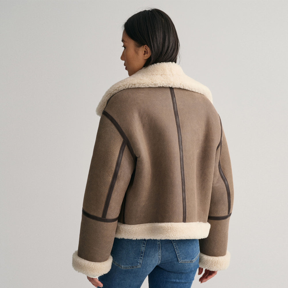 Women's Aviator Sheepskin B3 Shearling Leather Jacket