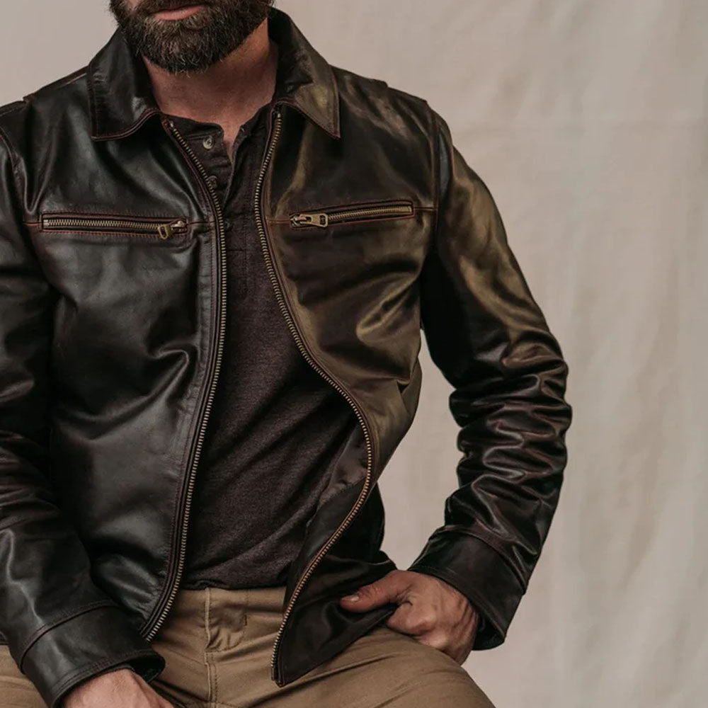 Flight Brown Lambskin Leather Jacket
