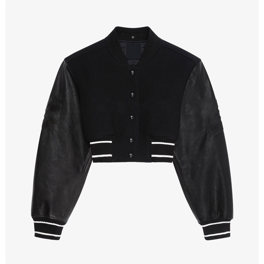 Women's Black Aviator Shearling Sheepskin Leather Bomber Biker Jacket