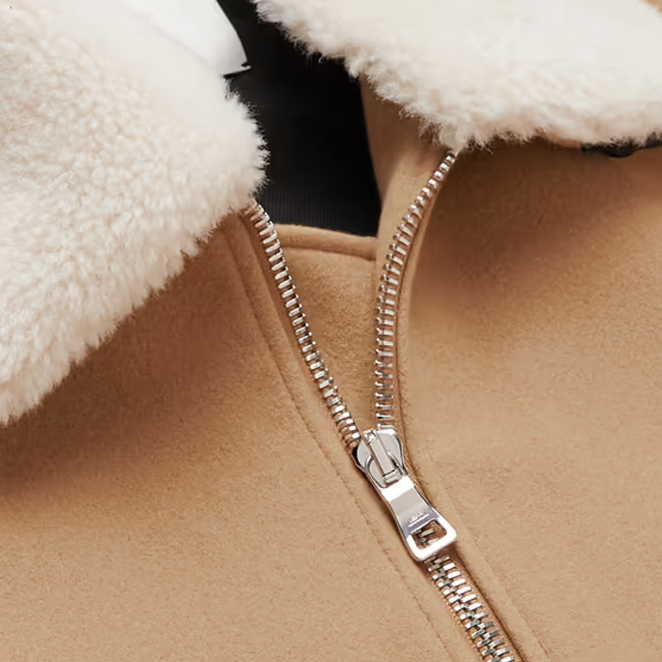 Aviator Bomber Trimmed Wool RAF Brown Flight Shearling Leather Jacket