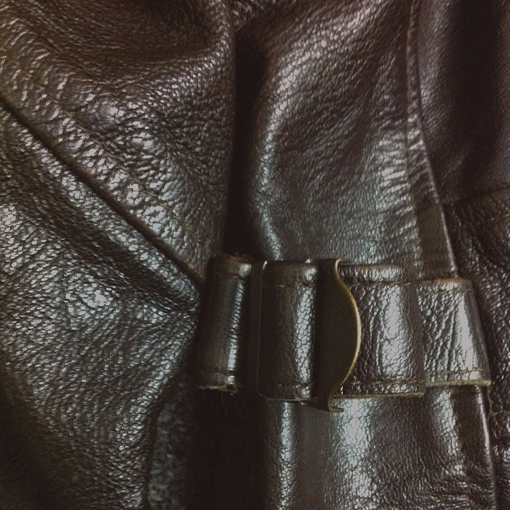 Mens Brown Aviator Military A-2 Airforce Flight Bomber Leather Jacket