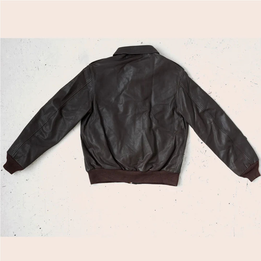 Aviator Horseskin Military Flight Pilot A-2 Bomber Leather Jacket