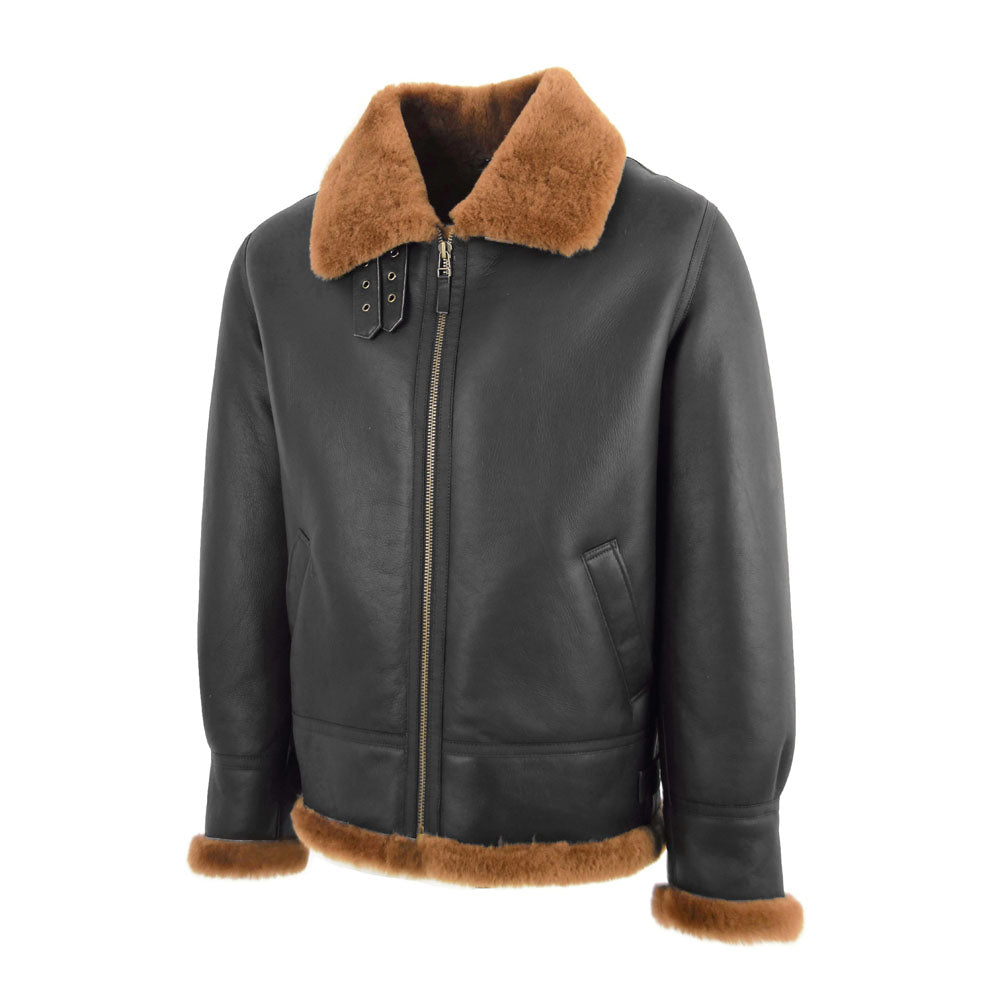 Men's Bomber Aiator B3 RAF Sheepskin Leather Jacket