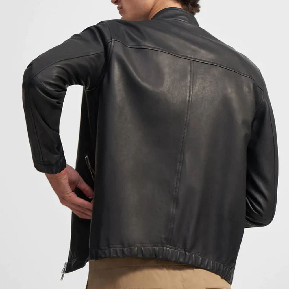 Men's Riding Motorcycle Lambskin Leather Jacket