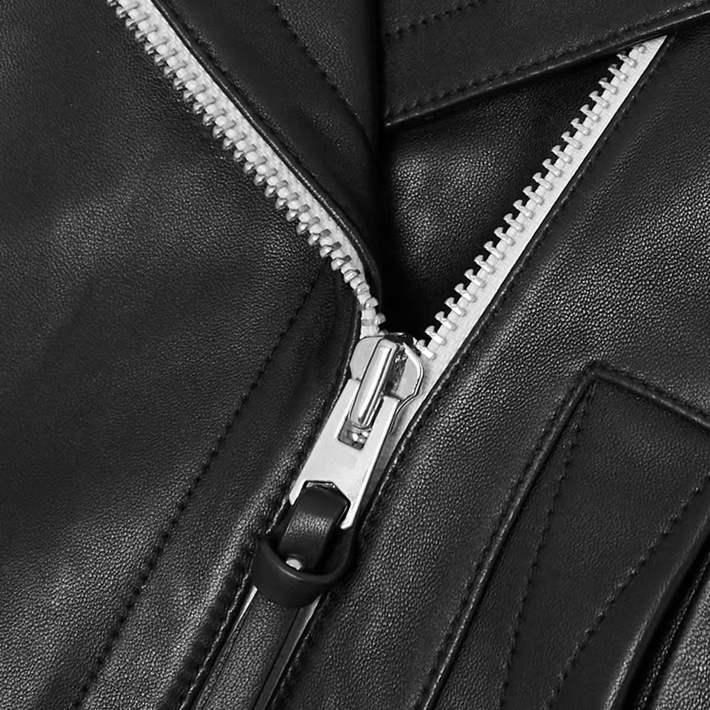Women Lambskin Leather Riding Biker Jacket