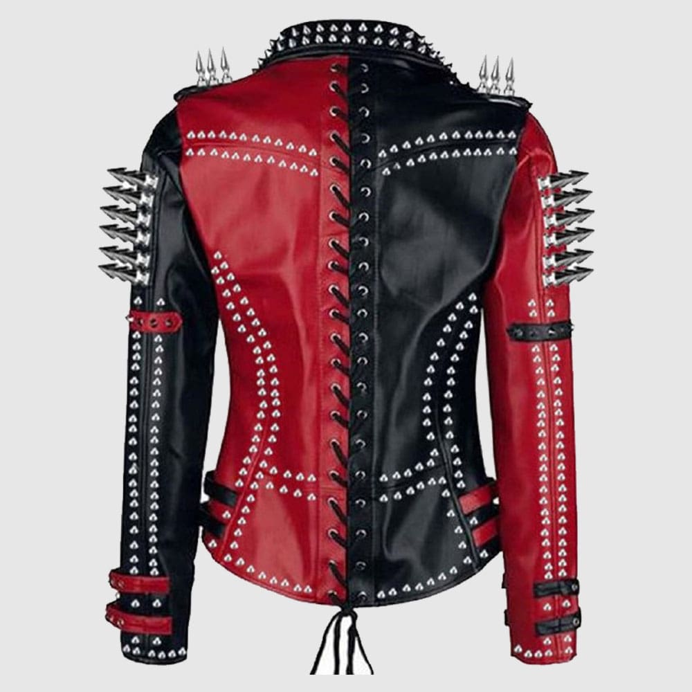 New Motorbike Heavy Metal Spike Studs Leather Steampunk Biker Jacket