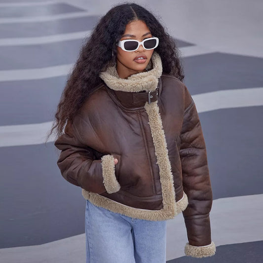 Aviator Leather Jacket-Sheepskin Jacket-Bomber Jacket