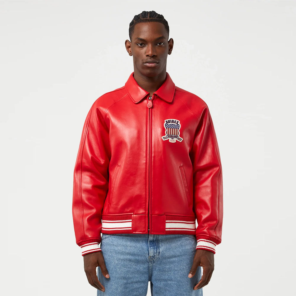 Avirex Leather Jacket-Bomber Jacket-Military Jacket-Varsity Jacket