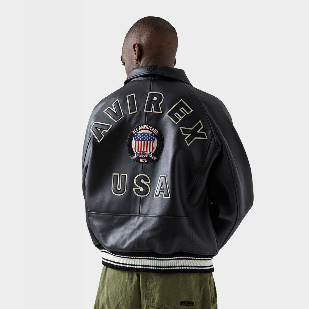 Avirex Leather Jacket-Bomber Jacket-Military Jacket