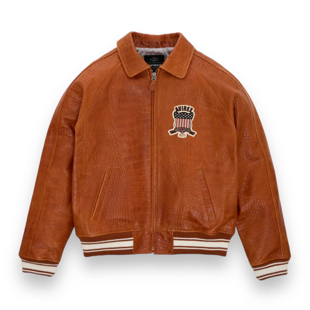 Avirex Leather Jacket-Bomber Jacket-Varsity Jacket