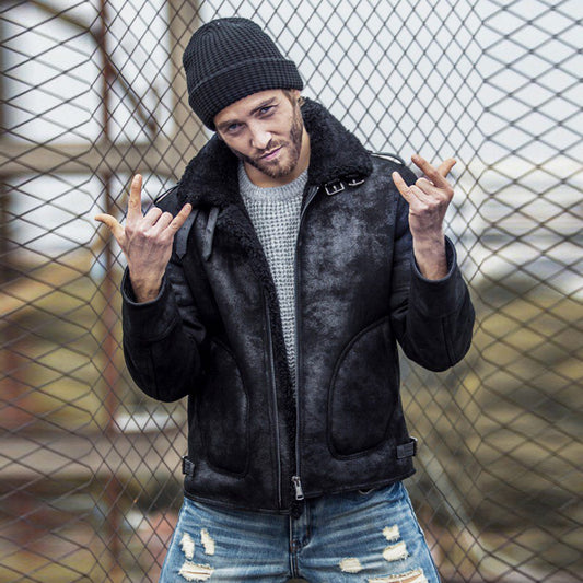 B3 Bomber Jacket-Sheepskin Jacket-Shearling Jacket-Pilot Jacket