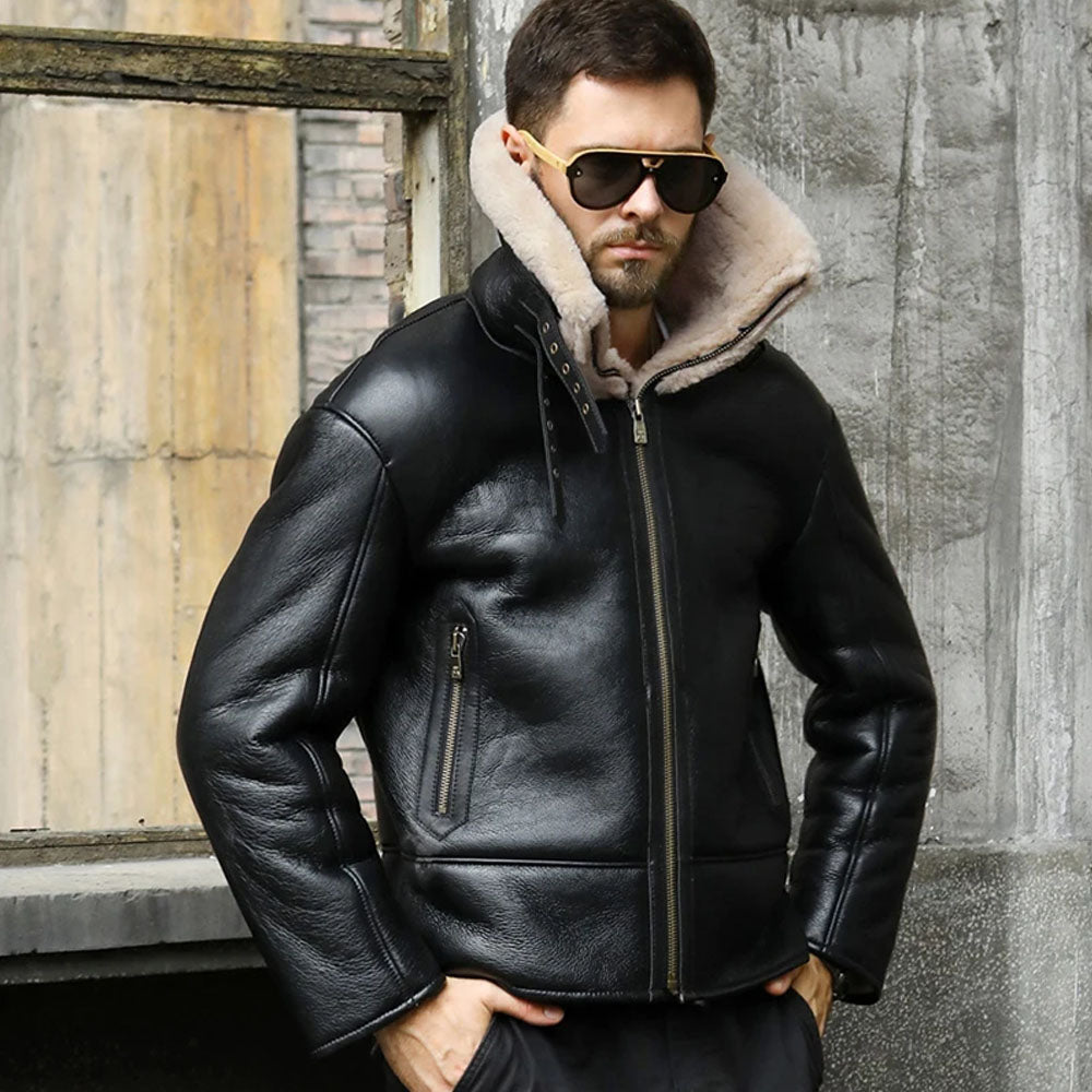 B3 Bomber Jacket-Leather Jacket-Military Jacket-Pilot Jacket