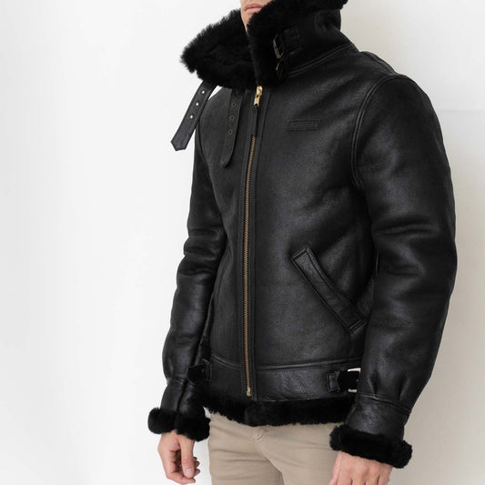B3 Bomber Jacket-Military Jacket-Shearling Jacket-Pilot Jacket
