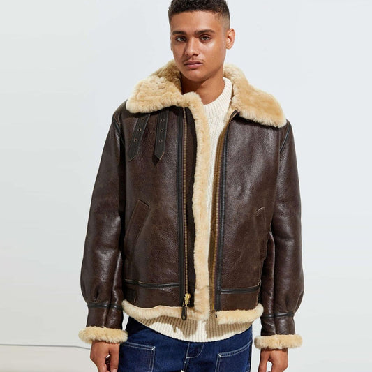 B3 Bomber Jacket-Shearling Jacket-Aviator Jacket-Leather Jacket