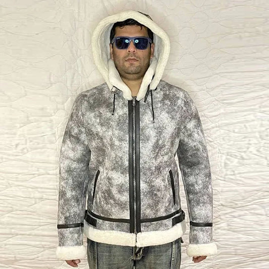 B3 Leather Bomber Jacket-Shearling Jacket-Military Jacket