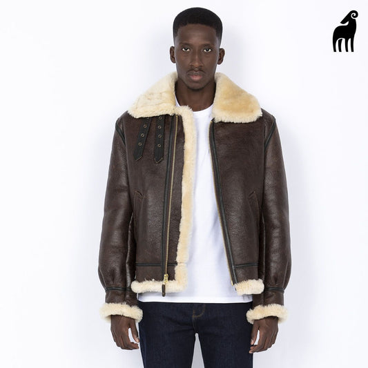 B3 Leather Bomber jacket-aviator jacket-sheepskin jacket