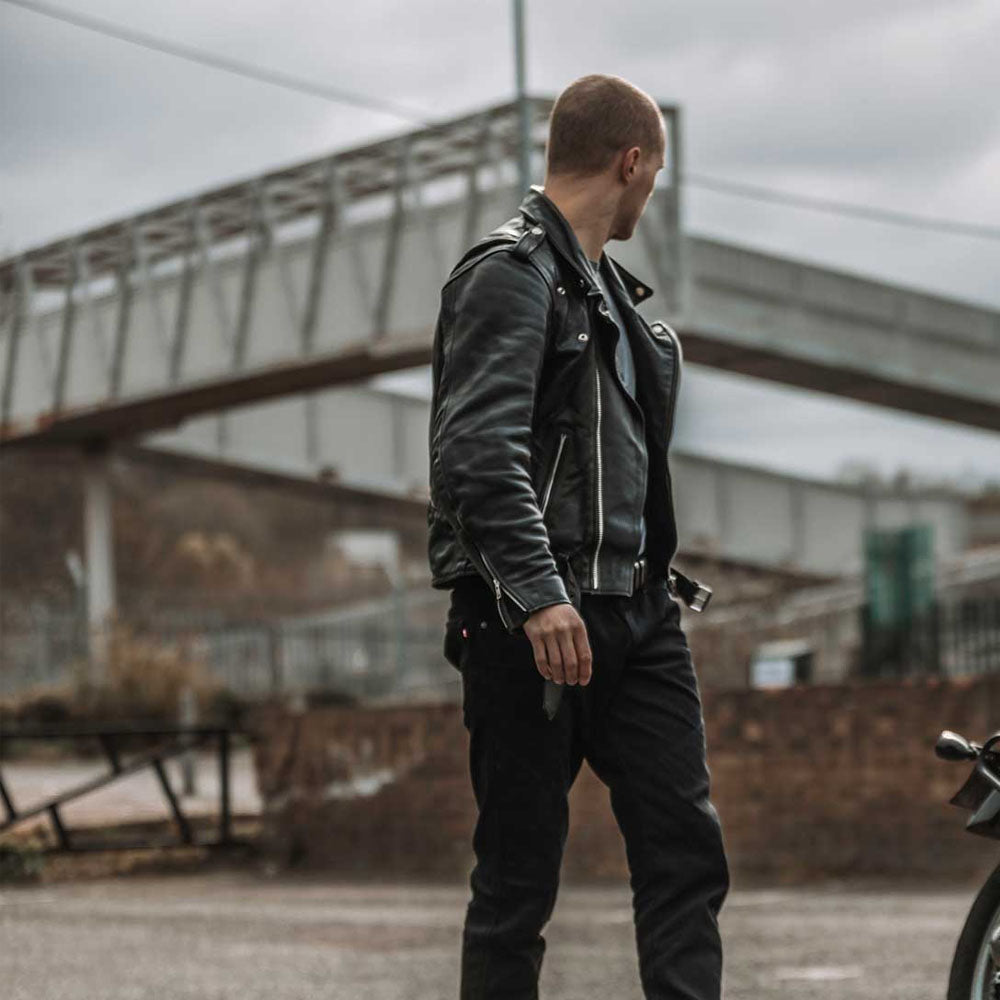 The Cafe Racer Leather Jacket-Biker jacket