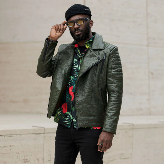 Leather Biker Jacket-Motorcycle Jacket-Racing Jacket