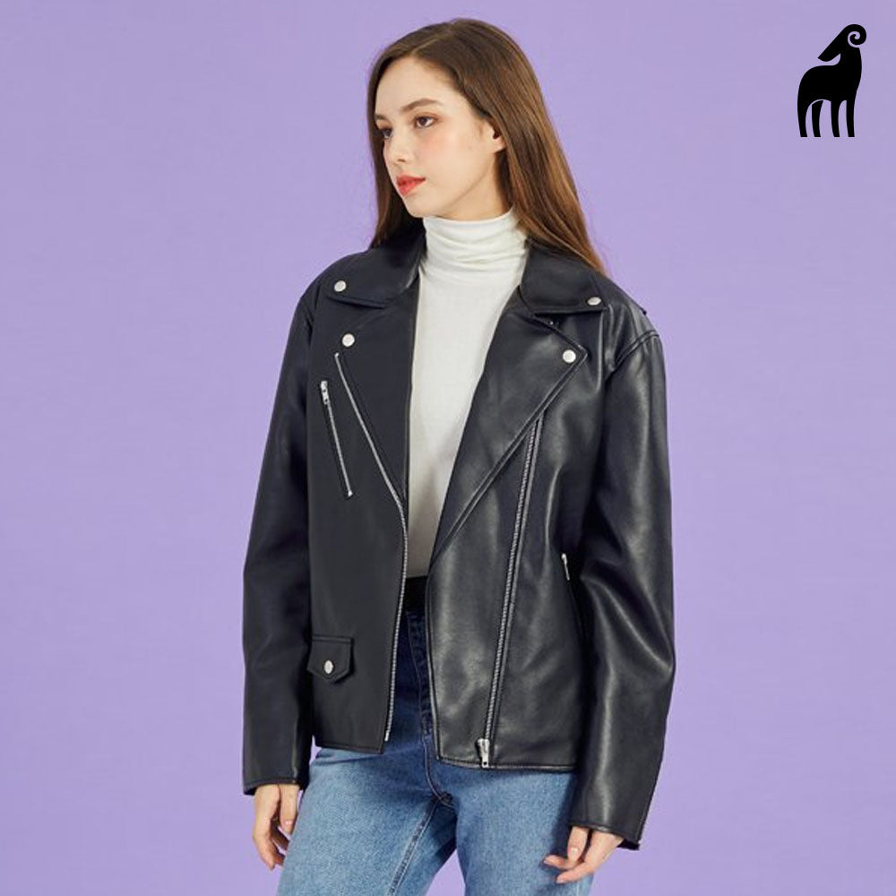 Black Leather Jacket-Sheepskin Jacket