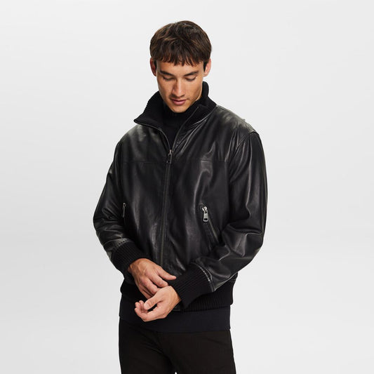 Leather Bomber Jacket-Military Jacket-Flight Jacket-Pilot Jacket
