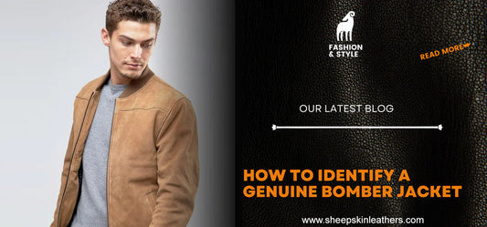 Detailed guide on identifying a genuine bomber jacket, showcasing high-quality leather, precise stitching, durable hardware, and authentic brand labels.