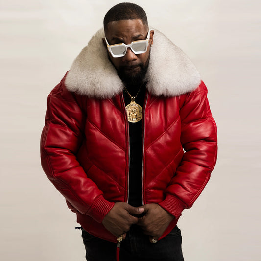 V Bomber Jacket-Leather Jacket-Bubble Jacket-Sheepskin Jacket