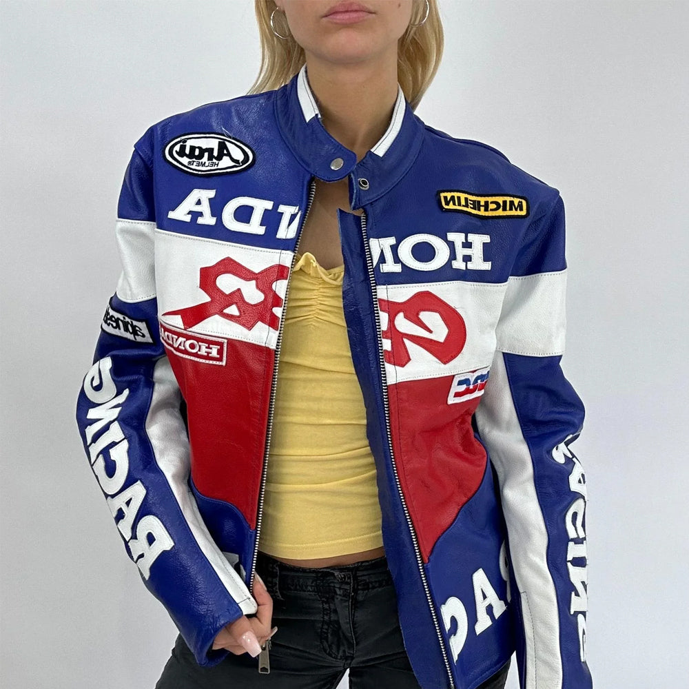 Honda Leather Jacket-Motorcycle Jacket-Racing Jacket