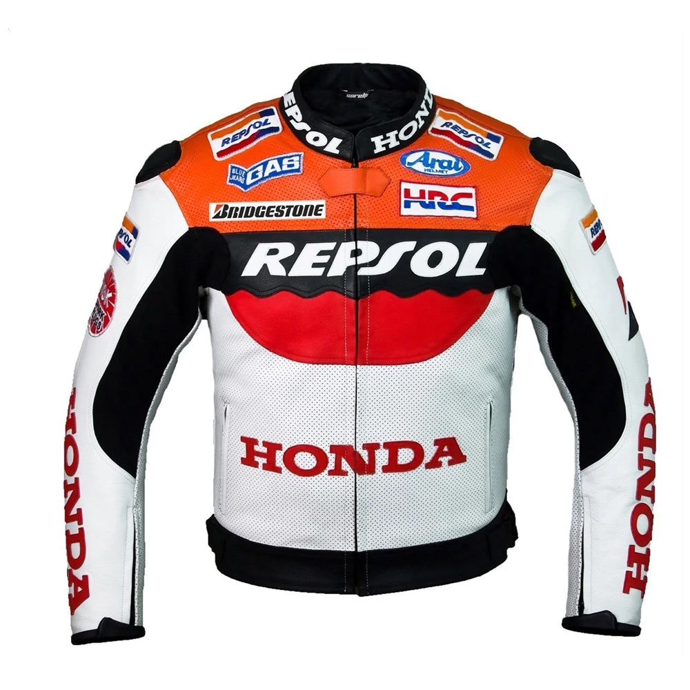 Honda Leather Jacket-Motorcycle Jacket-Motorbike Jacket-Racing Jacket